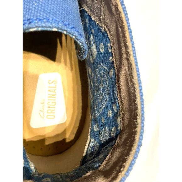 Original Clarks Women's Desert Aerial Booties Ankle Boots Blue 7 - Picture 8 of 9